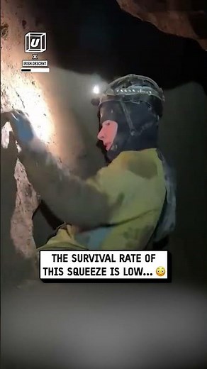 Very tight caving squeeze 😳😱 🎥: TikTok / irish.descent