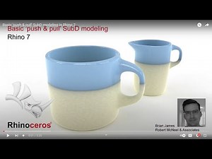 Basic 'Push & Pull' SubD Modeling in Rhino 7