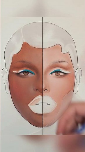 Warm Tones FACE CHART EYE LINER Challenge 🤌🏽 Liza Kondrevich