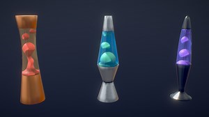 Set of Retro Lava Lamps - Lowpoly pack - Buy Royalty Free 3D model by PatrickZhiaran