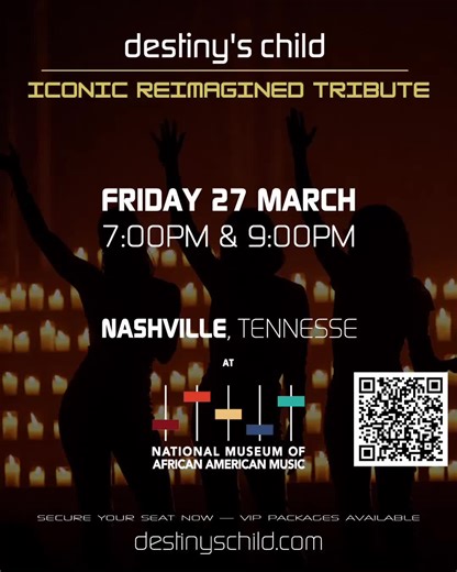 Destiny’s Child Reimagined Tribute is Coming to Nashville! ✨ Get ready to experience the legendary music of Destiny’s Child like never before. The Destiny’s Child Reimagined Tribute is bringing a breathtaking instrumental performance to Nashville — celebrating the iconic hits that defined a generation. From “Say My Name” to “Survivor,” “Independent Women,” and more, these timeless anthems will be performed in a stunning new way by a live string ensemble, creating a powerful and elegant musical e