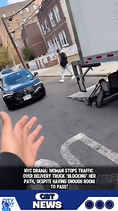 “NYC Drama: Woman Stops Traffic Over Delivery Truck ‘Blocking’ Her Path, Despite Having Enough Room to Pass! . . #cityboytimes #NYCTraffic #OnlyInNYC #NYCDrama #CityLife #TrafficJam #NYCStreets #UrbanLife #CrazyNYC #BigCityProblems #NYCLiving #StreetStories #NYCNews | Gomez V Omar | Facebook