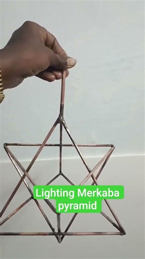 lighting Merkaba pyramid #meditation #pyramid #copper #merkaba