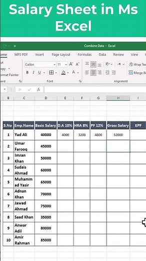Payroll Or Salary Sheet in Microsoft Excel | How to Create Payroll in Microsoft Excel
