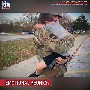 A deputy sheriff in Missouri had an emotional reunion with his son on Monday after returning from a deployment in Afghanistan. | Fox News
