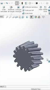 Engrenagem helicoidal no solidworks.
