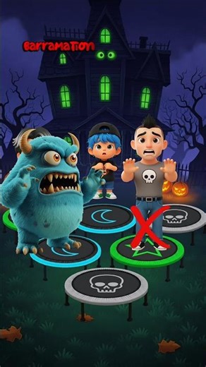 Trampolin Challenge 👹 #animation #cartoon #games