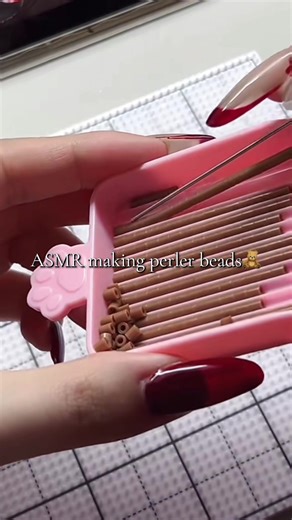 ASMR Crafting: Making Perler Bead Creations