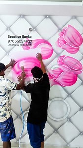 137K views · 1.1K reactions | Luxury Wall Design with Spray Paint | Creative Hacks | Facebook