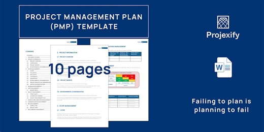 Project Management Plan Template: PMP, Project Tracking (MS Word) - Etsy