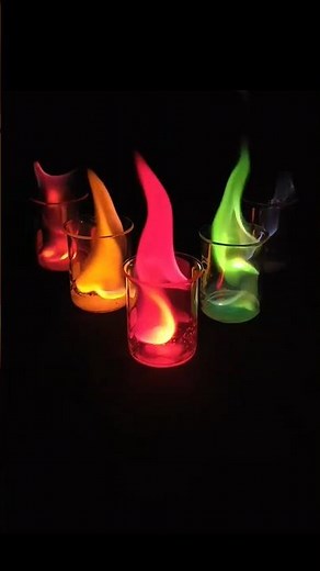 😱 magic ? no Colorful Fire Experiment: Amazing Chemistry Demo You Can Do!