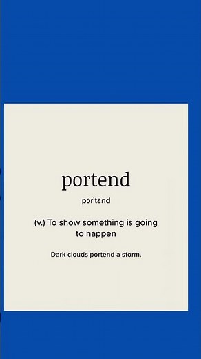Word of the day: Portend | Boost up your English vocabulary