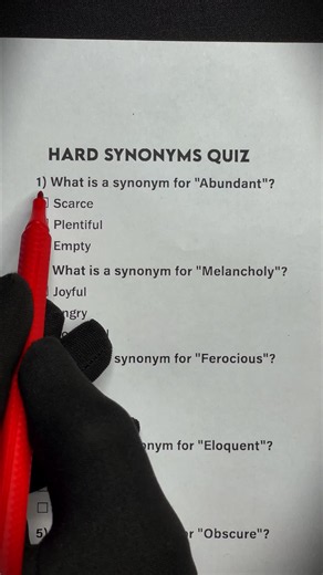Challenging Synonyms Quiz: Test Your Vocabulary!