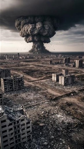 Nuclear explosion in the city.