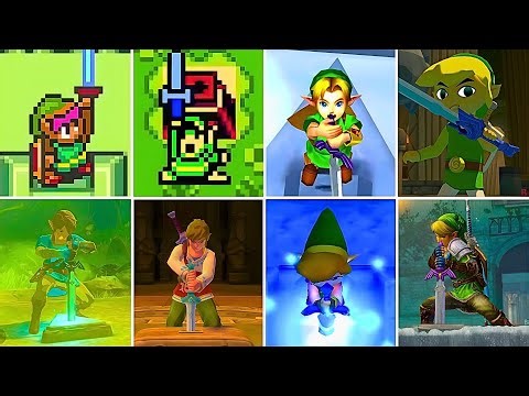 Evolution of LINK GETTING THE MASTER SWORD in ZELDA Games (1991-2023)