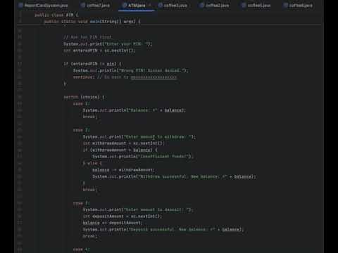 Java Mini Project — ATM System Simulator | #mini-project #java #OOPS #DESPU #programming