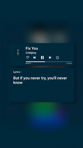 Never Try, Never Know: Fix You Lyrics