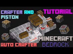 Simple, Compact and EASY Crafter and Piston Crafter - An Auto Crafter Tutorial - Minecraft Bedrock