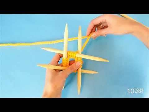 How to Knit in the Round with FIVE DOUBLE-POINTED NEEDLES