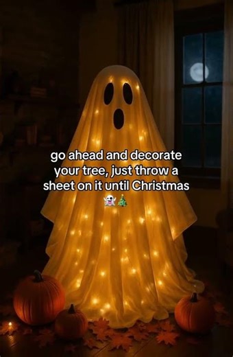 Halloween hack: ghost tree too early? halloweendecor... #Shorts #nany_deals