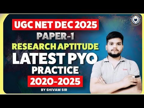 UGC NET Dec 2025 Paper-1 Research Aptitude Latest PYQ Practice 2020-2025 🔥 | By Shivam Sir