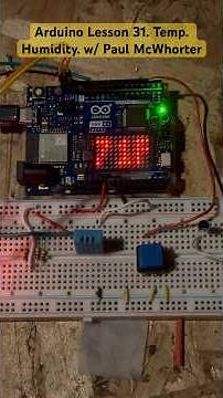 Arduino Lesson 31. Reading temp sensor w/Paul McWhorter. #arduino