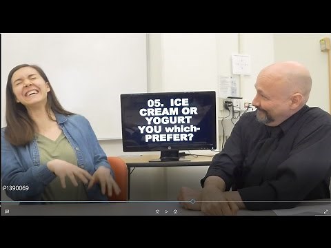 ASL Level 3 (toast, pie, yogurt, nuts, coffee, salad, etc.) (Dr. Bill & Hannah) (u16p2b) (alt)