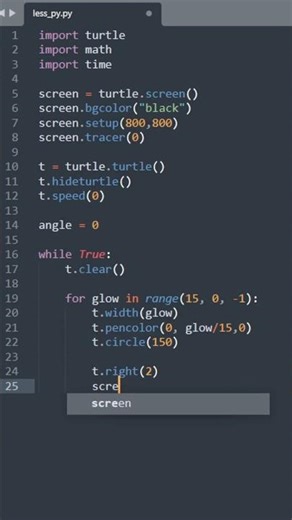 Neon Reactor Ring in Pure Python