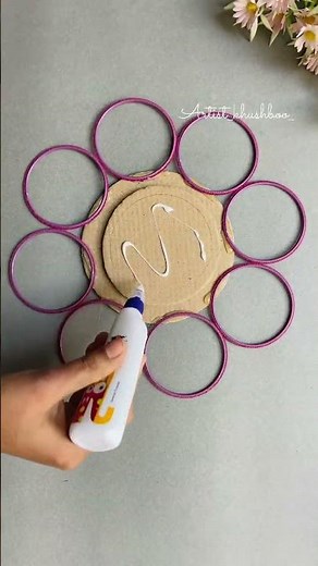 Easy Wall Hanging Ideas/ How to reuse old bangles #youtubeshorts #shorts #wallhanging #diy #craft