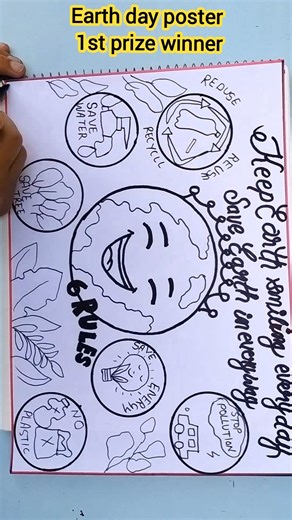 Earth day poster making #earthdaydrawing #drawing #posterdrawing #shorts #trending #newsong #song