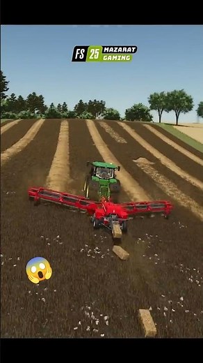 🌾 Turning Wheat Straw into Perfect Bales! 🚜 | FS25 #Shorts