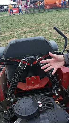 Adjusting the rider comfort on the Toro MyRide system