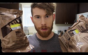 TRYING A MRE! Meal almost ready to eat.. | Brandon Farris