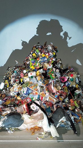 CATASTROPHE on Instagram: "London-based artists Tim Noble and Sue Webster create art that combines assemblage, light, shadow, and humor. They gather objects and debris to create works that bridge two realities. At first glance, their pieces may look like jumbled piles of trash, the result of a throw-away society. However, upon closer inspection, we discover that these piles are precise constructions that cast clear, figurative shadows when illuminated. The artists confront us with the immediate