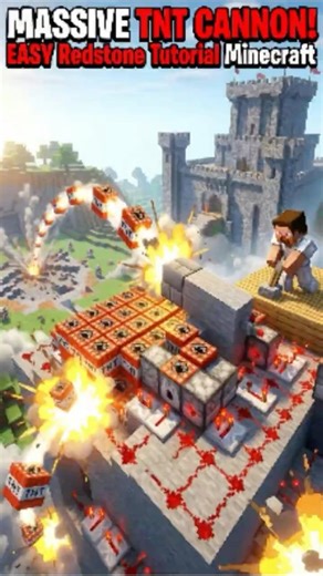 Best TNT Cannon in Minecraft tutorial