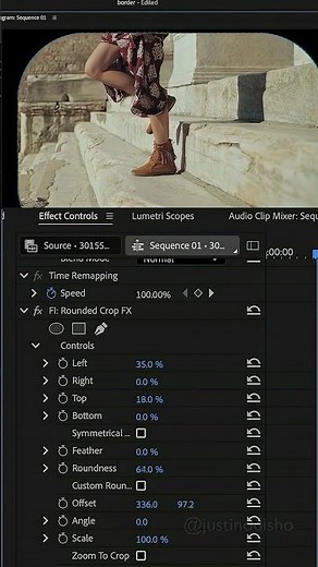 How to make rounded crop effects in Adobe Premiere Pro