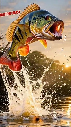 BEAT THIS MONSTER— Ultimate Amazon Peacock Bass Strike #adventuretravel #amazonfishing #fishing
