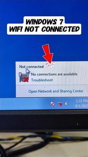 Solved WIFI Not Connected Connections Are Available Windows 7 2025 #Shorts