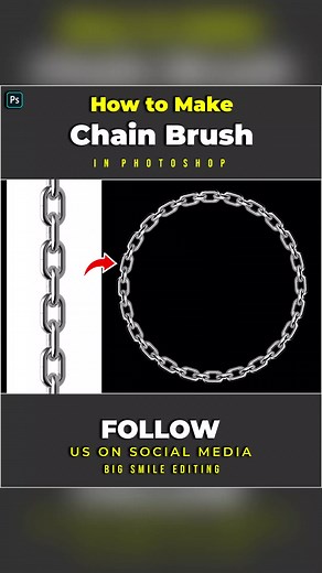 36K views · 831 reactions | How to Make Chain Brush in Photoshop #photoshop #shortphotoshop #photoshoptutorial #photoshoptricks #photoshopediting #photoediting | Big Smile Editing | Facebook