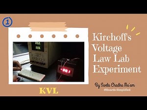 Kirchhoff's Voltage Law Lab Experiment - KVL - Basic Electrical and Electronics Engineering Lab- LPU