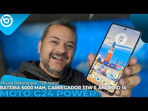 Moto G24 Power | Bateria MONSTRO DE 6000 mAh e CARREGADOR DE 33W POR 799 REAIS! Análise / Review