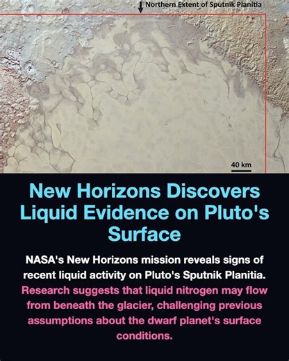 New Horizons Discovers Liquid Evidence on Pluto's Surface