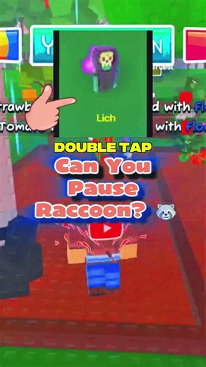 Can You Pause Raccoon? 🦝⏸️ Roblox Grow a Garden #roblox #growgarden #hayleykayla