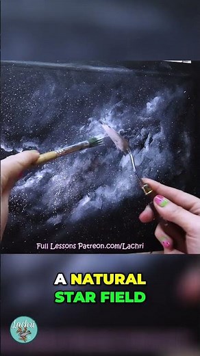 Paint a Cosmic Star Field: Easy Acrylic Splatter Technique #shorts