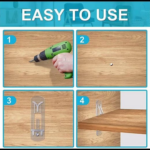 Locking Shelf Pegs Plastic Locking Shelf Pins Self-Locking Shelf Support Peg Clear Cabinet Shelf