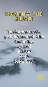 Identify The Error 72 #English #englishgrammar #englishlesson #englishlearning #quiz | Quizbee World