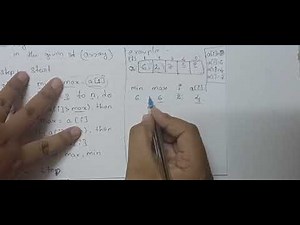 PPS | Unit 5 | Algorithm to find the minimum and maximum number in the given set