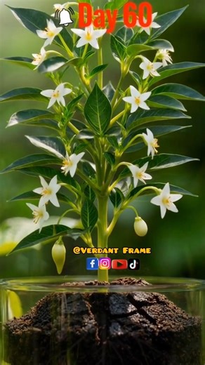 Chili Pepper Plant Growth in 40 Seconds 🌶️ | Seed to Spicy Harvest Timelapse