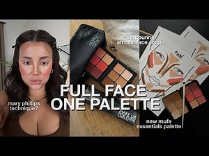 full face of makeup using 1 palette *how to apply cream makeup like a pro*