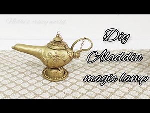 DIY Aladdin lamp/Best out of waste/How to make Aladdin genie magic lamp/Nidhi's crazy world